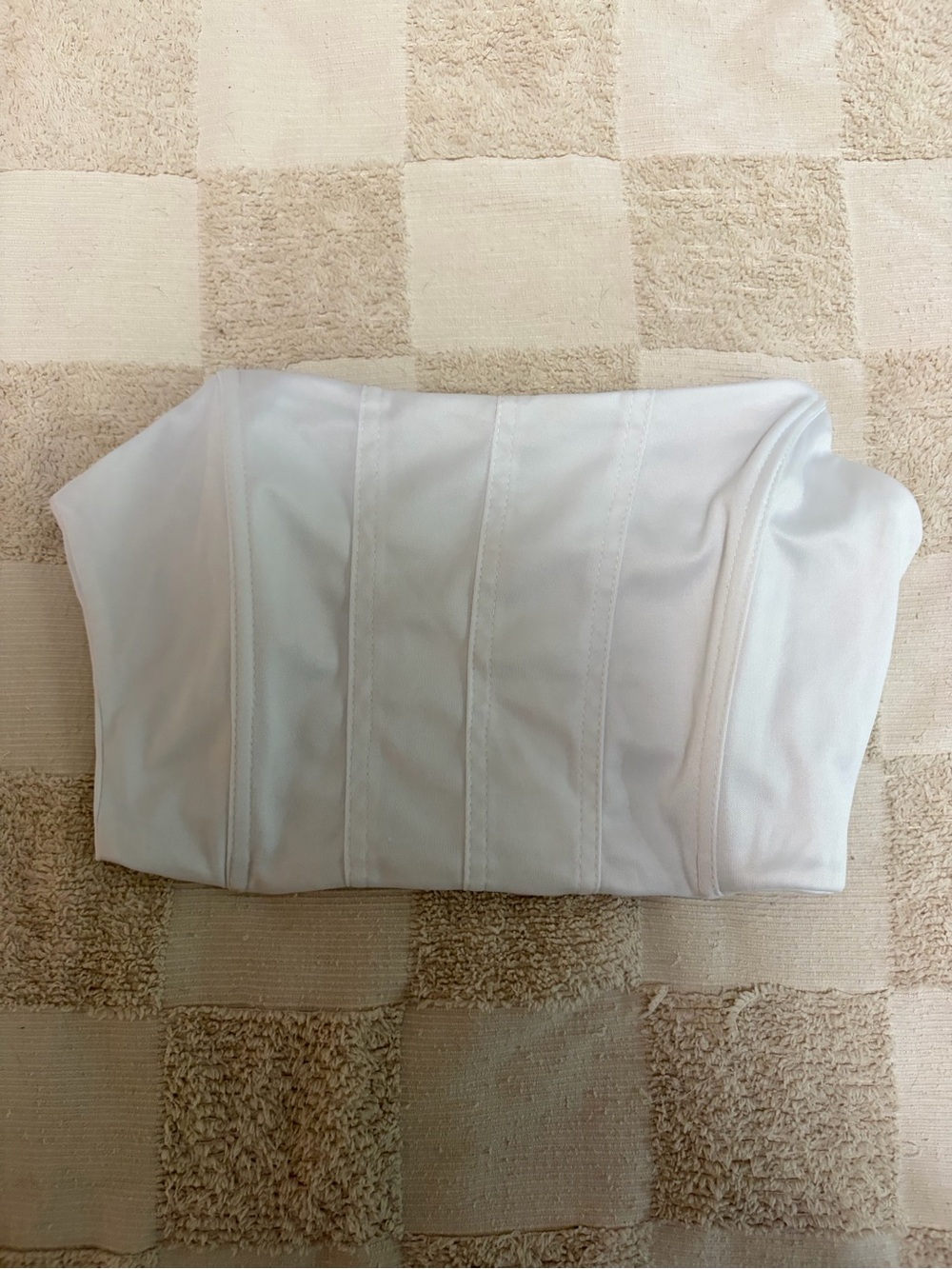 White Strapless Bustier Top